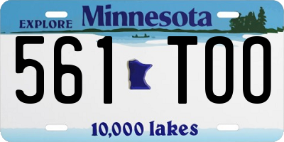 MN license plate 561TOO