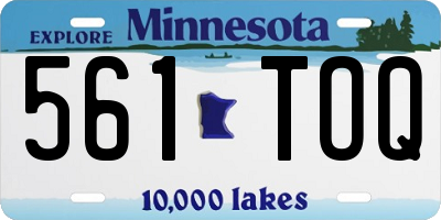 MN license plate 561TOQ