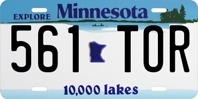 MN license plate 561TOR
