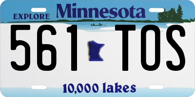 MN license plate 561TOS