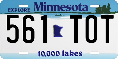 MN license plate 561TOT