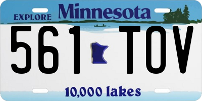 MN license plate 561TOV