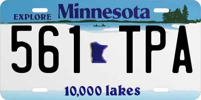 MN license plate 561TPA