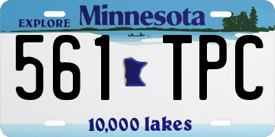 MN license plate 561TPC