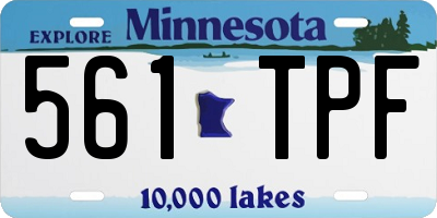 MN license plate 561TPF