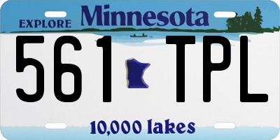 MN license plate 561TPL