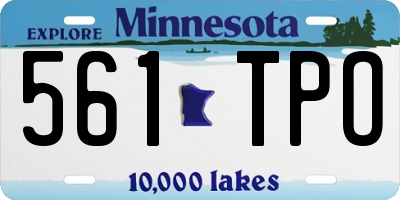 MN license plate 561TPO