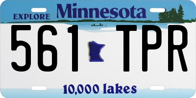 MN license plate 561TPR