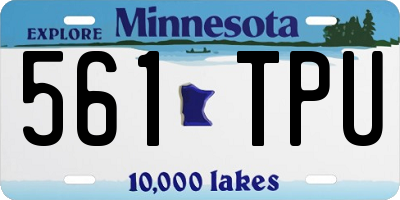 MN license plate 561TPU
