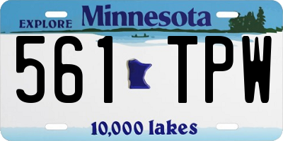 MN license plate 561TPW