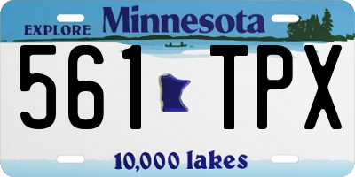 MN license plate 561TPX