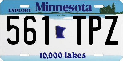 MN license plate 561TPZ