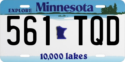 MN license plate 561TQD