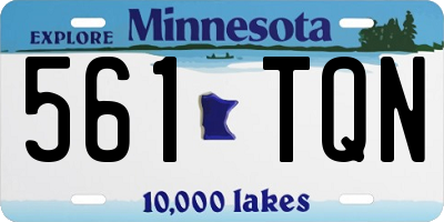MN license plate 561TQN