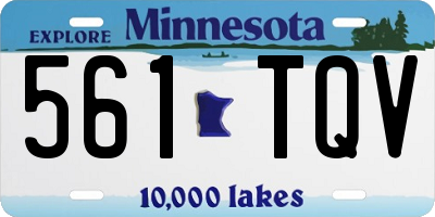 MN license plate 561TQV