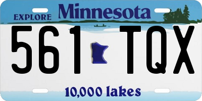 MN license plate 561TQX