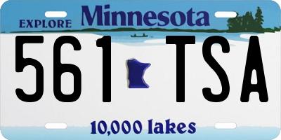MN license plate 561TSA