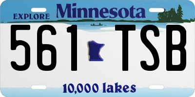 MN license plate 561TSB