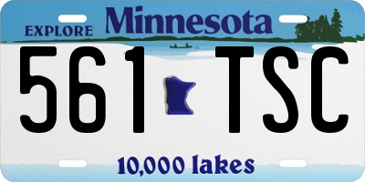 MN license plate 561TSC