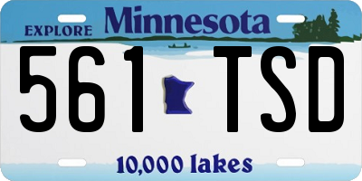 MN license plate 561TSD