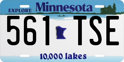 MN license plate 561TSE