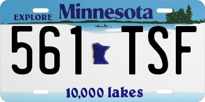 MN license plate 561TSF