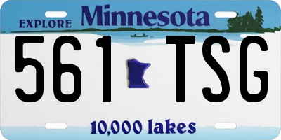 MN license plate 561TSG