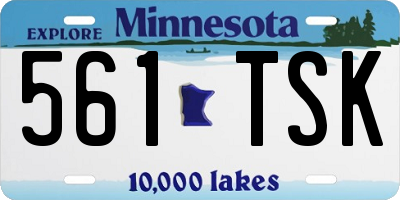 MN license plate 561TSK