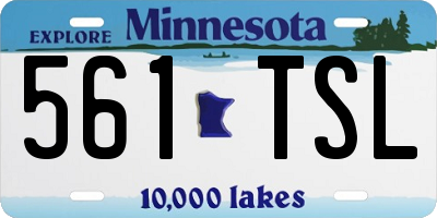 MN license plate 561TSL