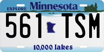 MN license plate 561TSM