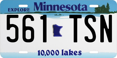 MN license plate 561TSN