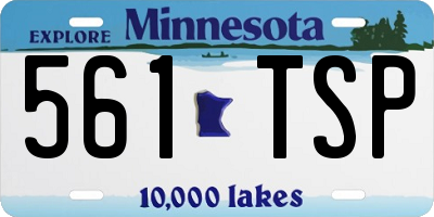 MN license plate 561TSP