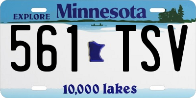 MN license plate 561TSV