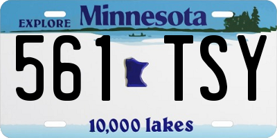 MN license plate 561TSY