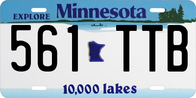 MN license plate 561TTB