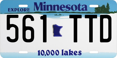 MN license plate 561TTD
