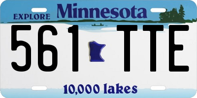 MN license plate 561TTE
