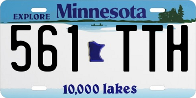 MN license plate 561TTH