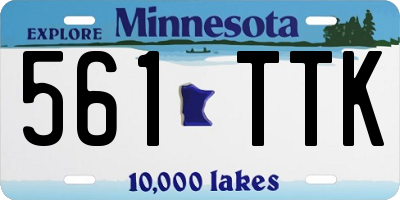MN license plate 561TTK
