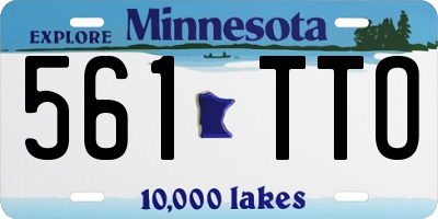 MN license plate 561TTO