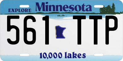 MN license plate 561TTP