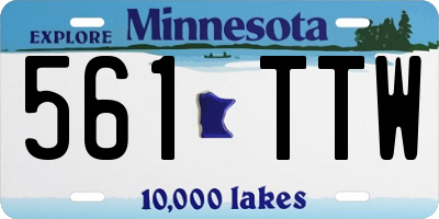 MN license plate 561TTW