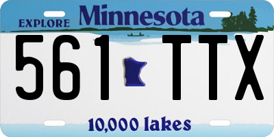 MN license plate 561TTX