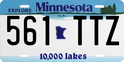 MN license plate 561TTZ