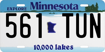 MN license plate 561TUN