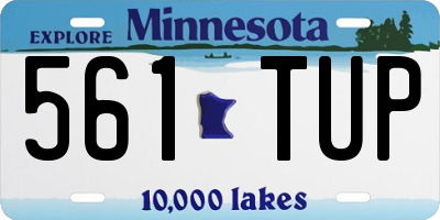 MN license plate 561TUP