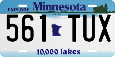 MN license plate 561TUX