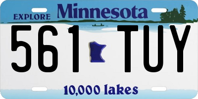 MN license plate 561TUY