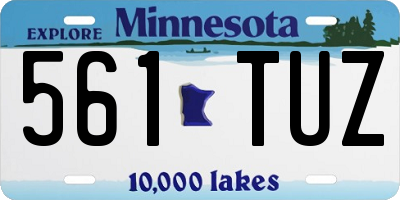 MN license plate 561TUZ