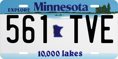 MN license plate 561TVE
